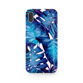 Blue Tropical Leaf iPhone X Phone Case