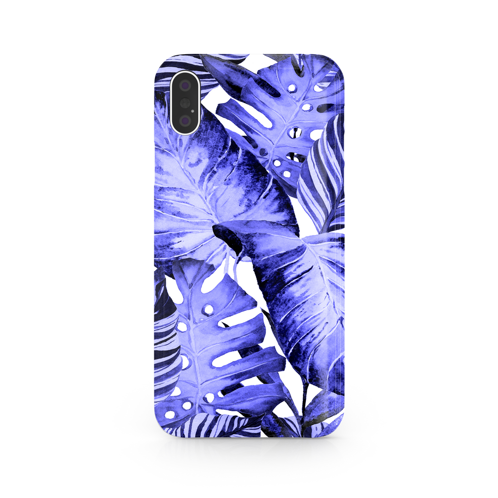 Purple Tropical Leaf iPhone X Phone Case