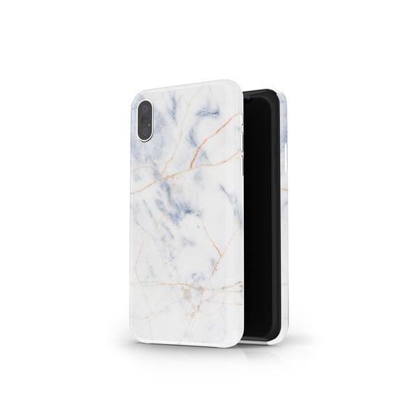Thin White & Grey Marble iPhone XS Max Phone Case