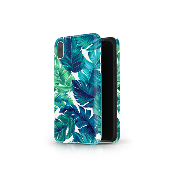 Green Tropical Leaves iPhone X Phone Case