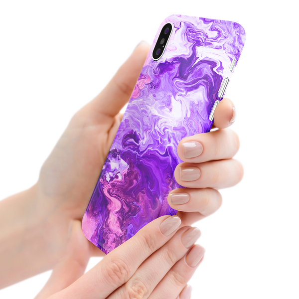 Purple Marble iPhone XS Phone Case