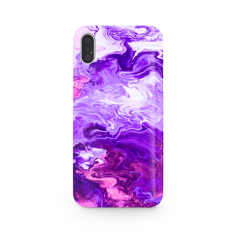 Purple Marble iPhone X Phone Case