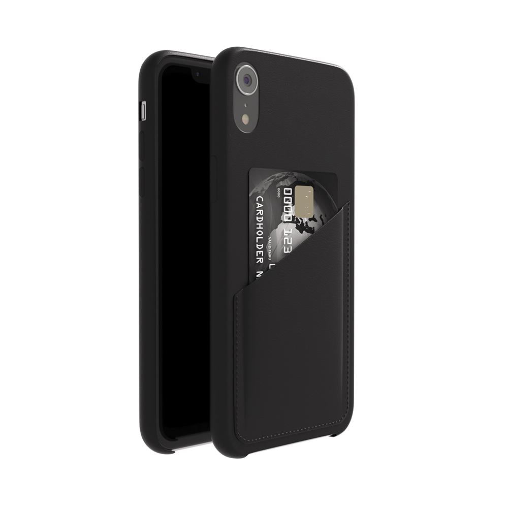 Ultra Slim Slot Card Leather Black Case for iPhone XS MAX