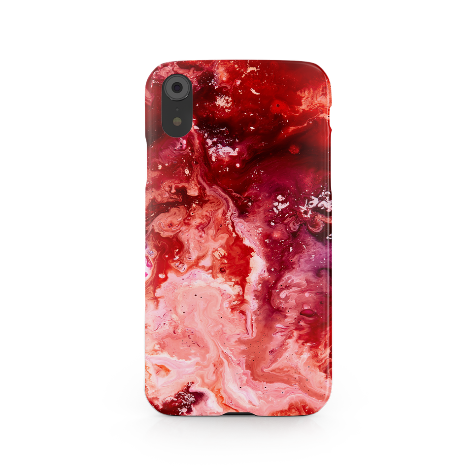 Marble Red iPhone XR Phone Case