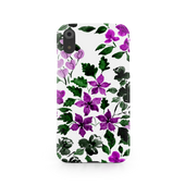 Purple Flower Art iPhone XR Phone Case