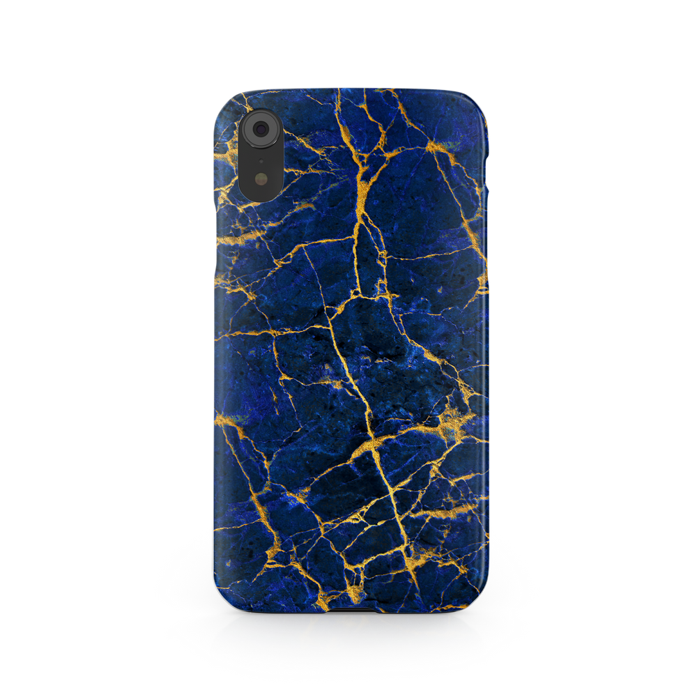 Blue Granite Marble iPhone XR Phone Case