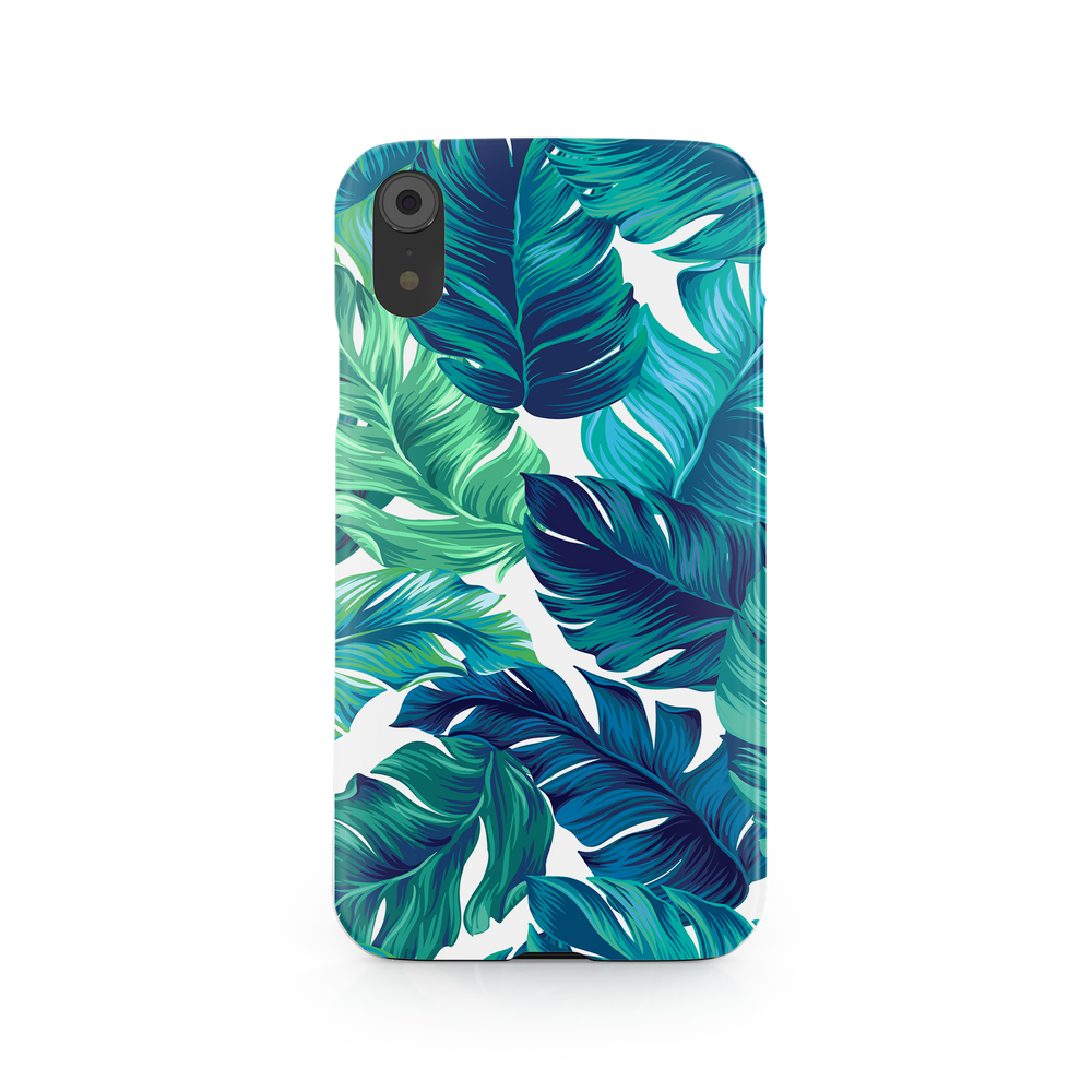 Green Tropical Leaves iPhone XR Phone Case