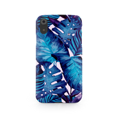 Blue Tropical Leaf iPhone XR Phone Case