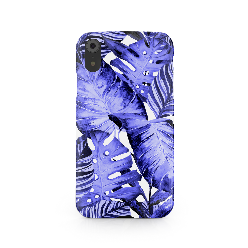 Purple Tropical Leaf iPhone XR Phone Case