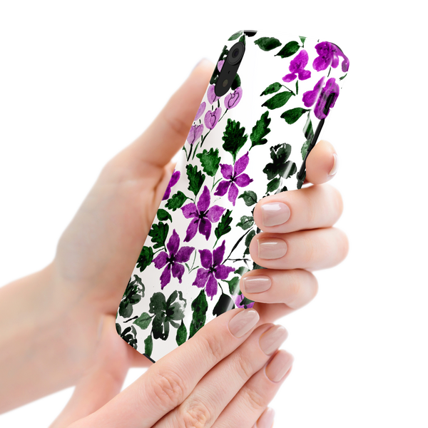 Purple Flower Art iPhone XR Phone Case