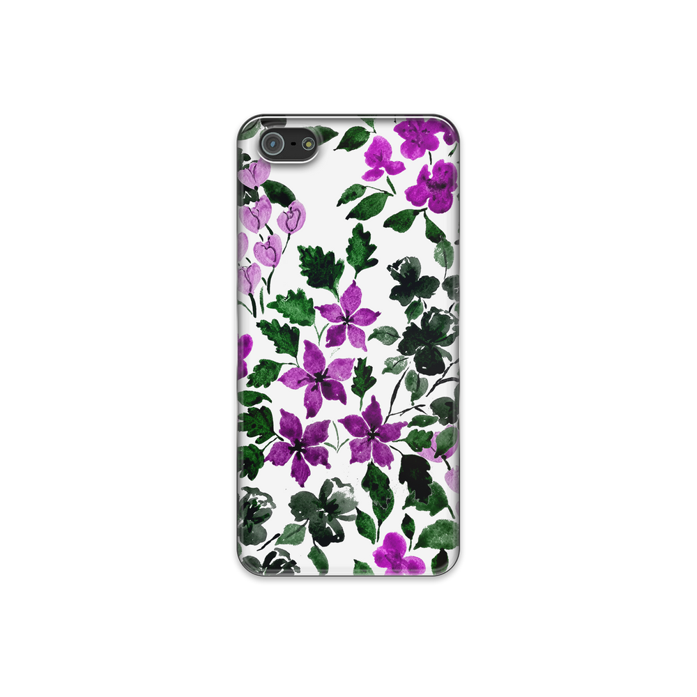 Purple Flower Art iPhone 5 Phone Case