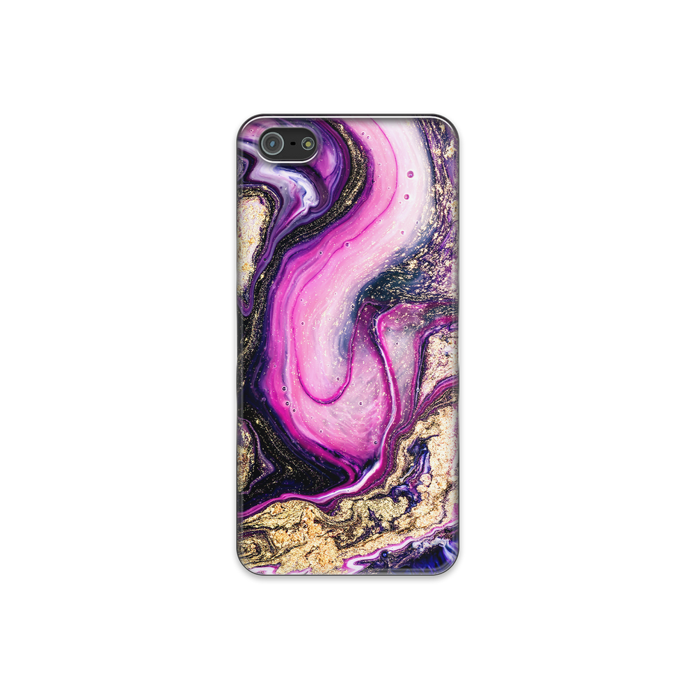 Purple & Gold Marble iPhone 5 Phone Case