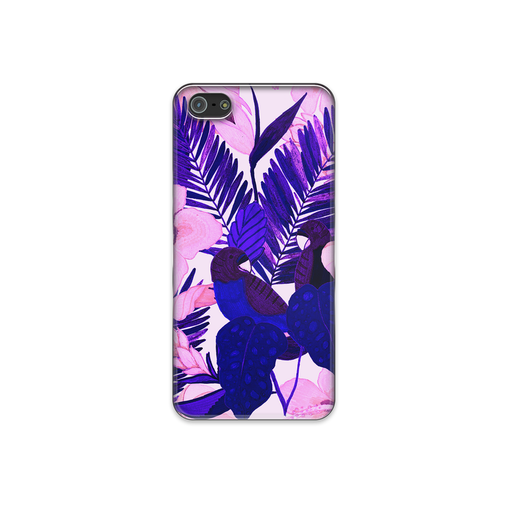 Purple Palm Leaf iPhone 5 Phone Case