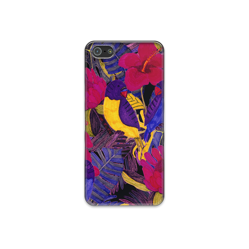 Painted Crimson Flower iPhone 5 Phone Case