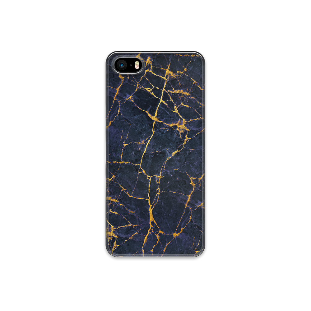Granite Dark Blue & Gold Marble iPhone 5s Phone Case
