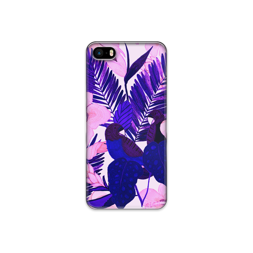 Purple Palm Leaf iPhone 5s Phone Case