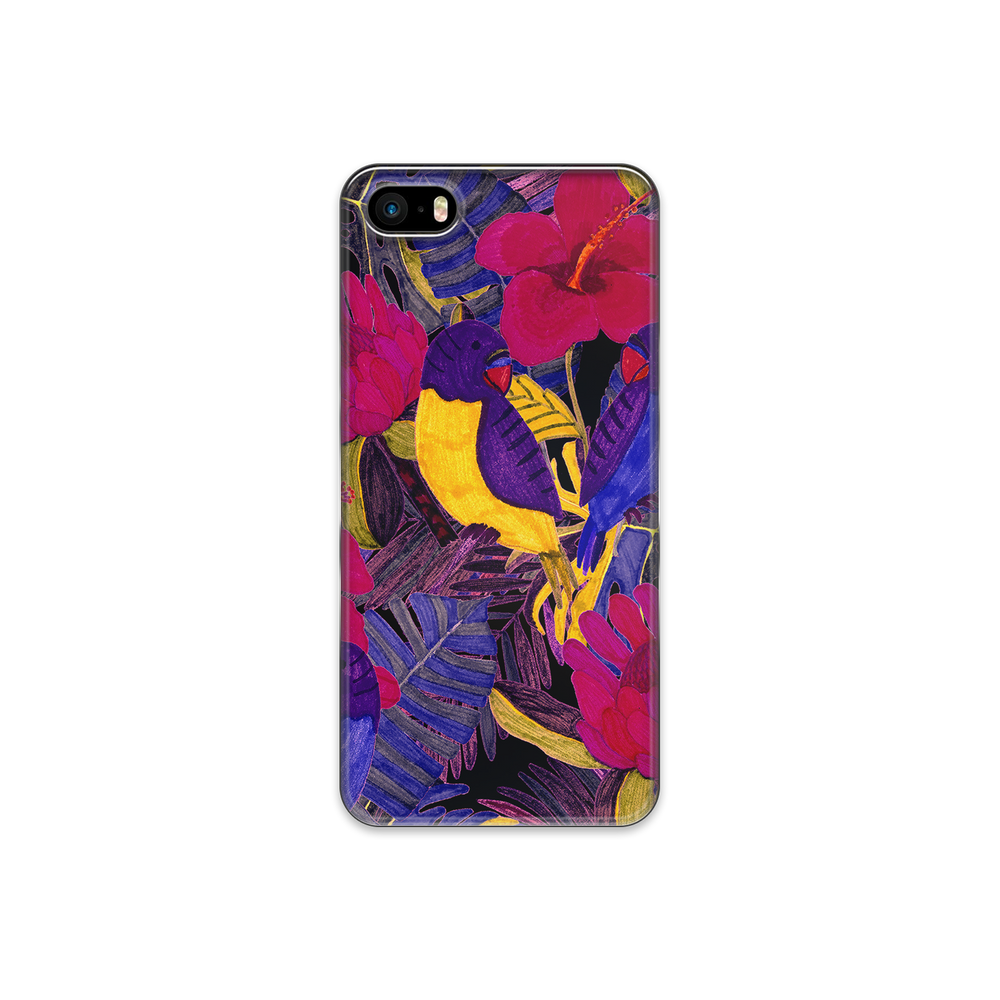 Painted Crimson Flower iPhone 5s Phone Case
