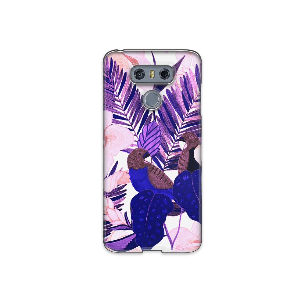 Purple and Pink Tropical Leaves LG G6 Phone Case