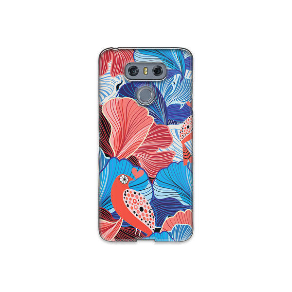 Blue and Red Floral Art LG G6 Phone Case