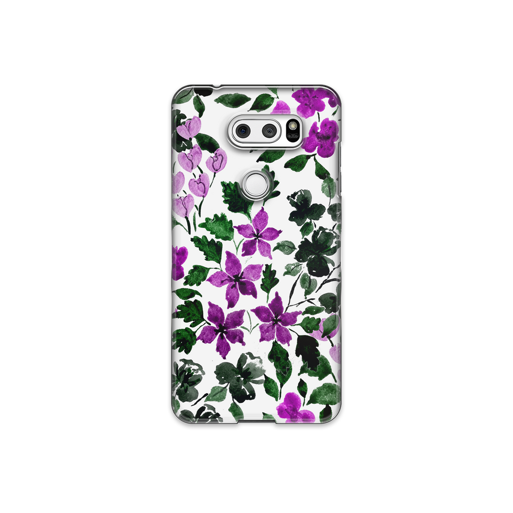 Purple Flower Art LG V30 Phone Case