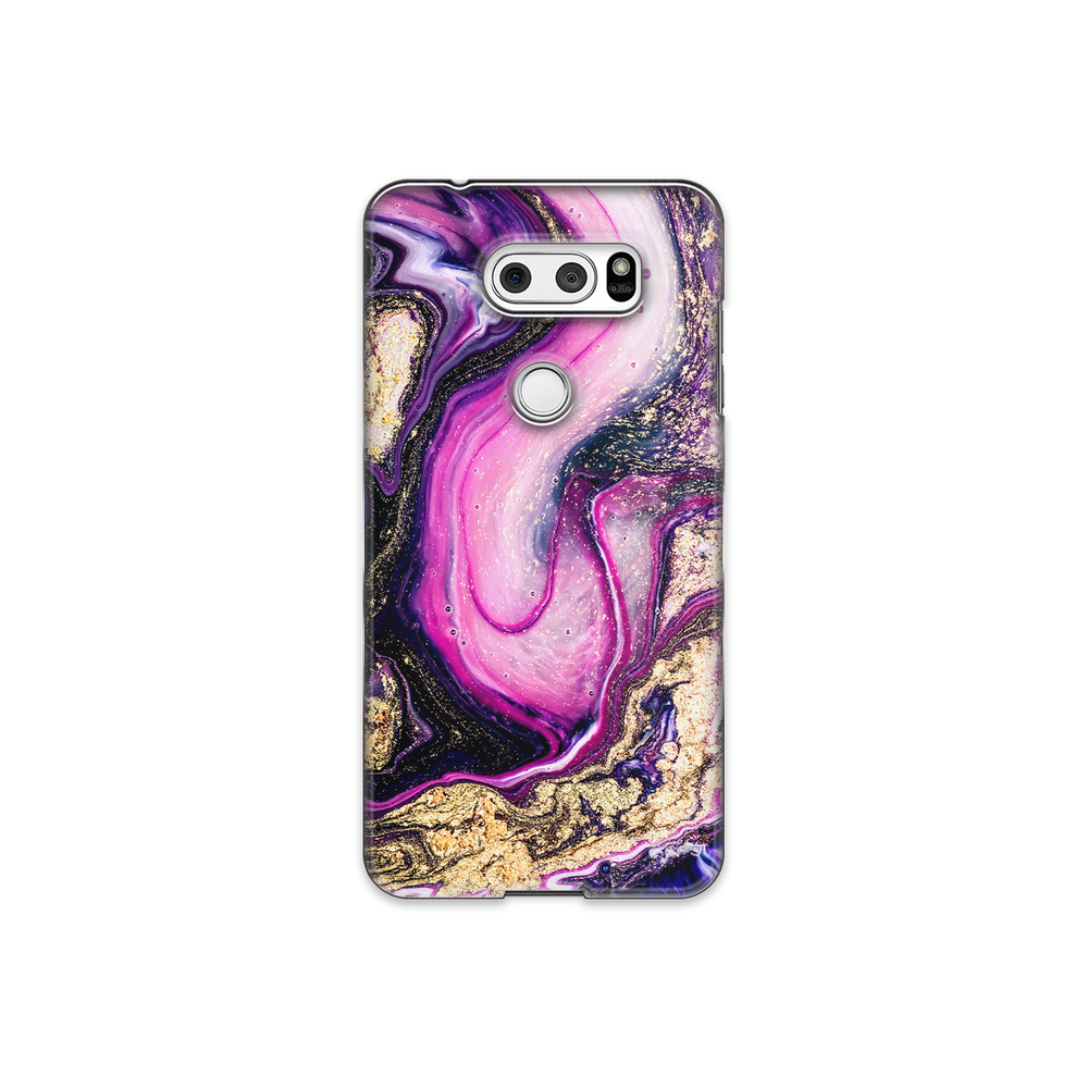 Purple & Gold Marble LG V30 Phone Case