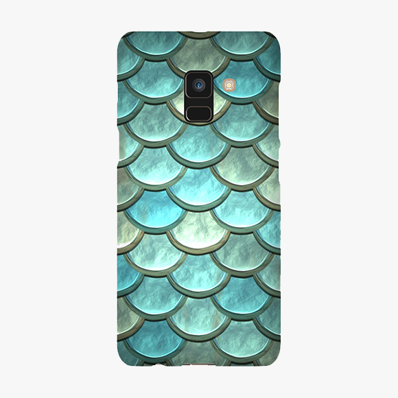 Blue Colored scales pattern Samsung Galaxy A8 Phone Case