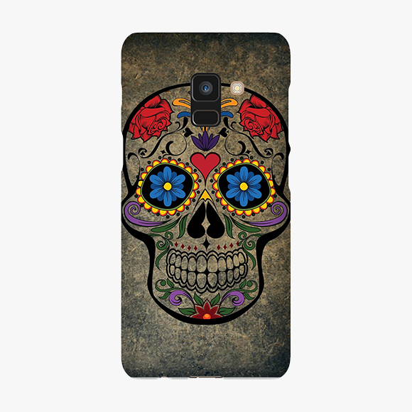 Artistic Design on Skull Samsung Galaxy A8 Phone Case