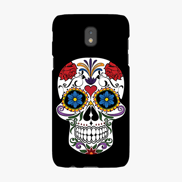 Blue and Red Design on Skull Samsung Galaxy J5 (2017) Phone Case