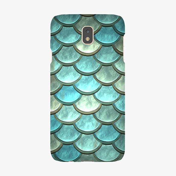 Blue Colored scales pattern Samsung Galaxy J7 (2017) Phone Case