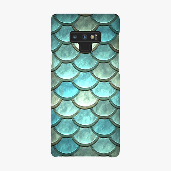 Blue Colored scales pattern Samsung Galaxy Note 9 Phone Case
