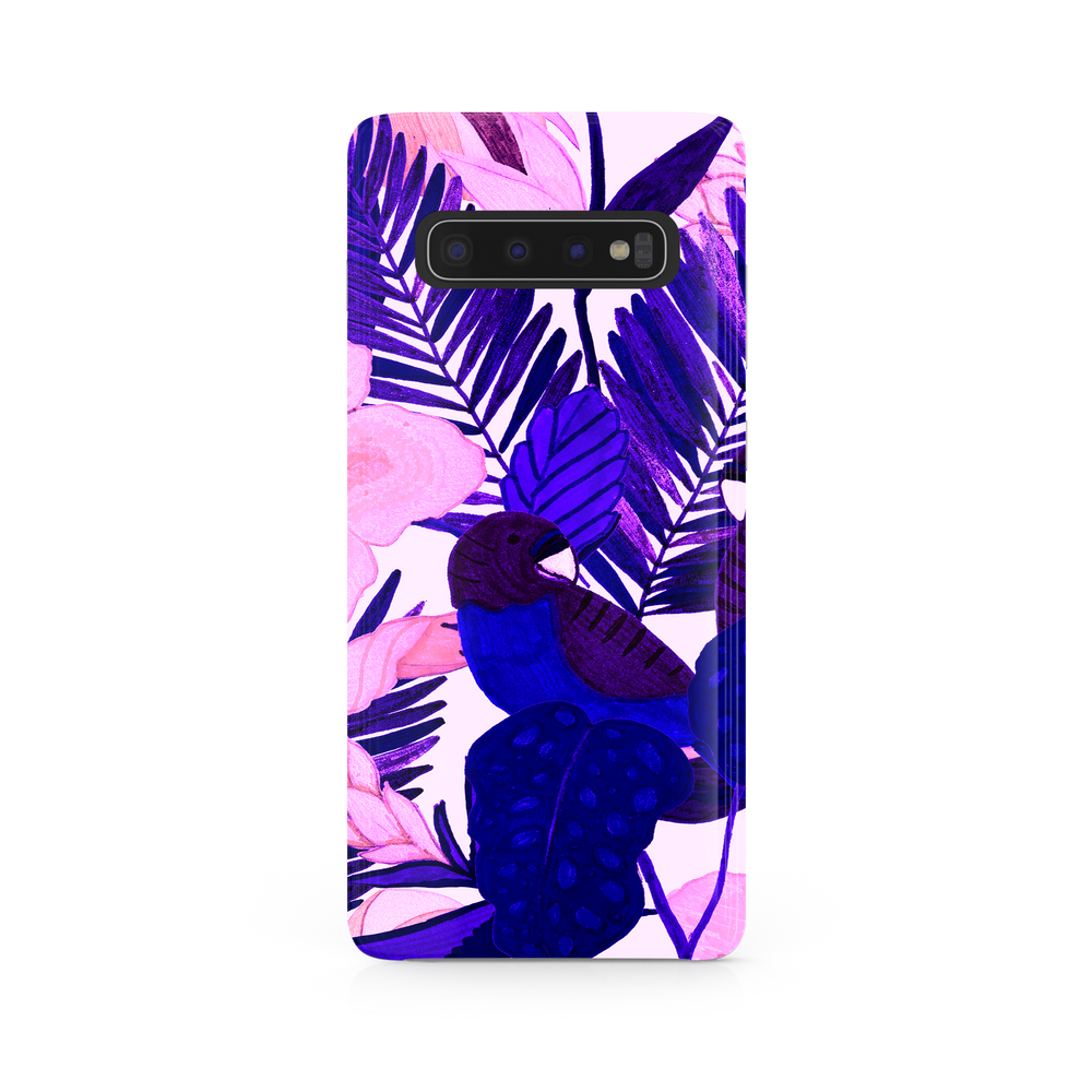 Purple Palm Leaf Samsung Galaxy S10 Plus Phone Case