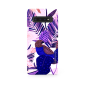 Purple and Pink Tropical Leaves Samsung Galaxy S10 Plus Phone Case