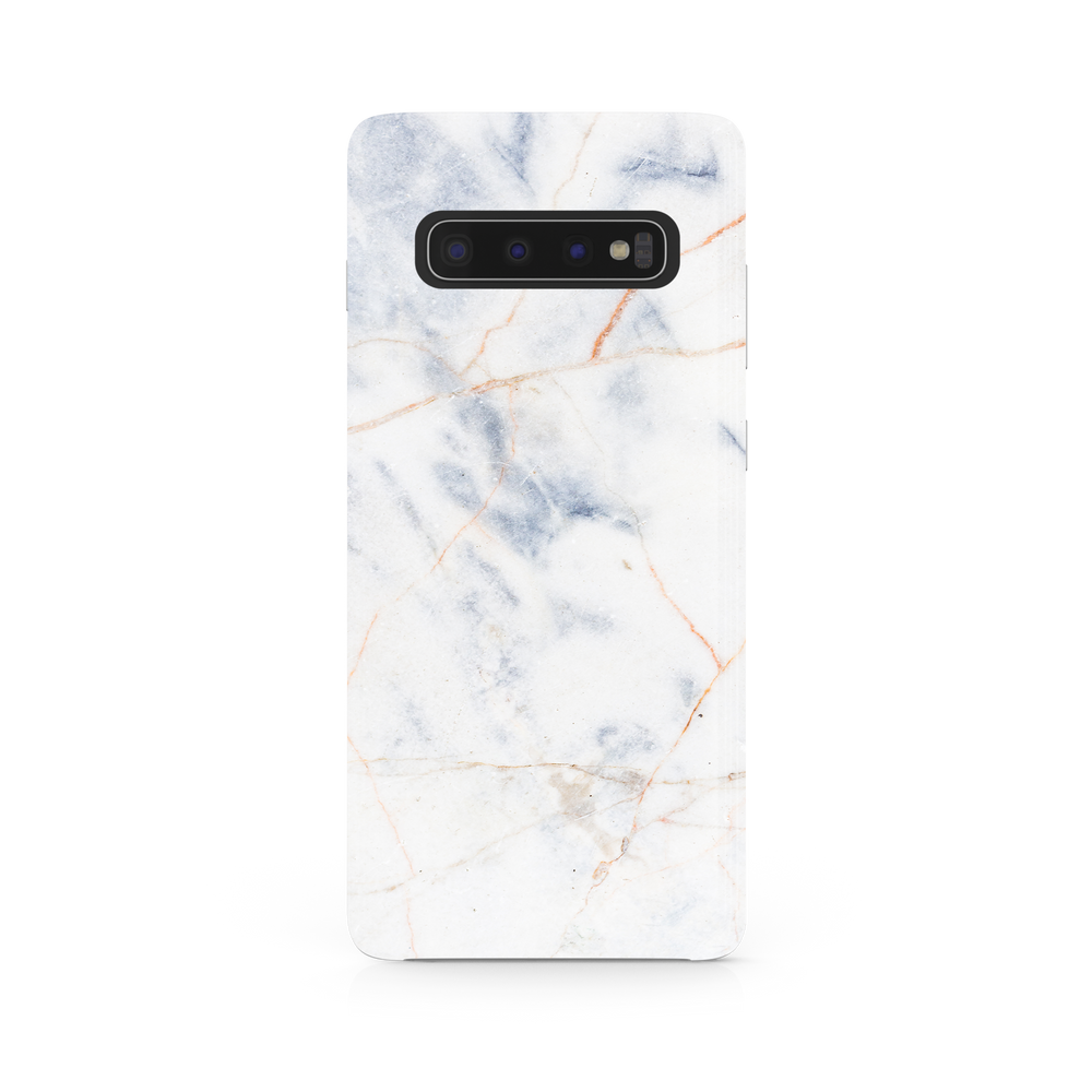 Thin White & Grey Marble Samsung Galaxy S10 Plus Phone Case