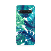 Green Tropical Leaves Samsung Galaxy S10 Plus Phone Case
