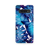 Blue Tropical Leaf Samsung Galaxy S10 Plus Phone Case