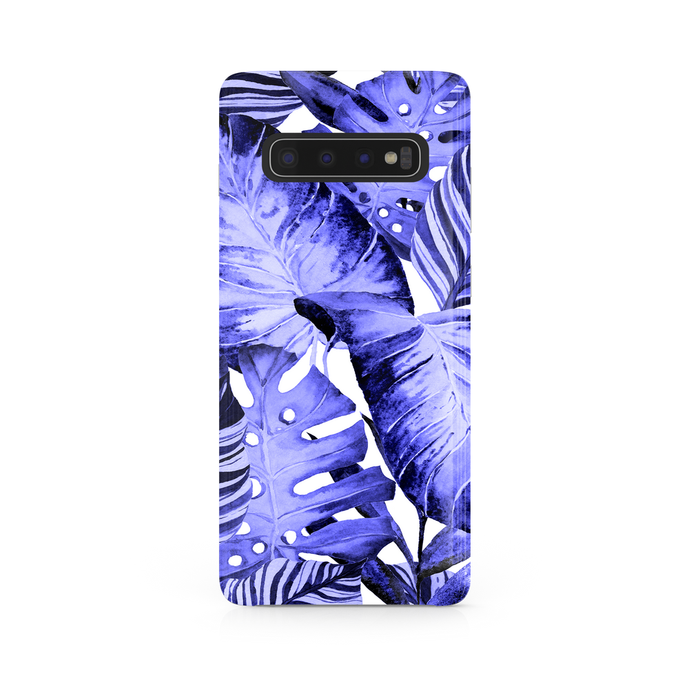 Purple Tropical Leaf Samsung Galaxy S10 Plus Phone Case