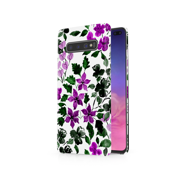Purple Flower Art Samsung Galaxy S10 Plus Phone Case