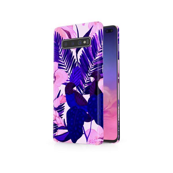 Purple Palm Leaf Samsung Galaxy S10 Plus Phone Case