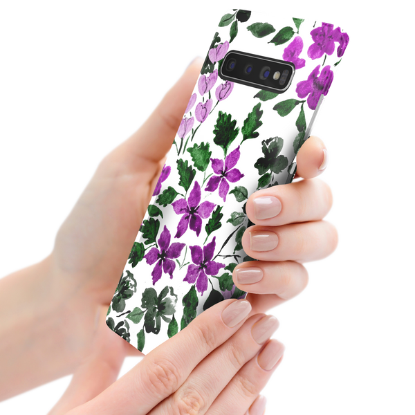 Purple Flower Art Samsung Galaxy S10 Plus Phone Case