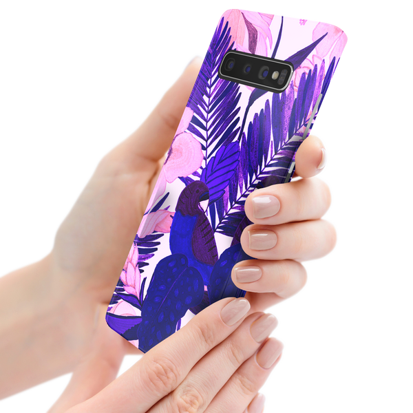 Purple Palm Leaf Samsung Galaxy S10 Plus Phone Case