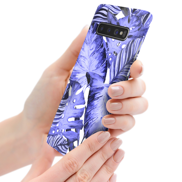 Purple Tropical Leaf Samsung Galaxy S10 Plus Phone Case