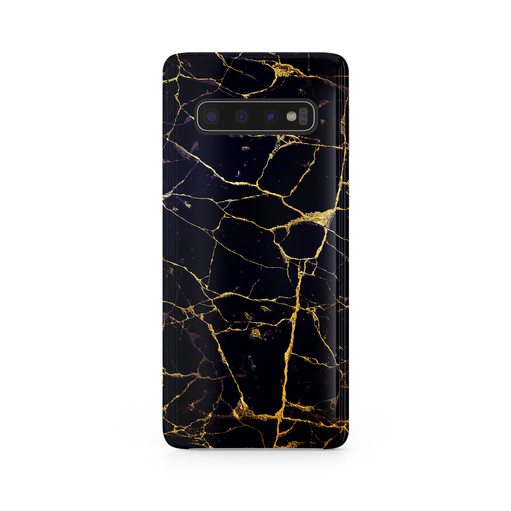 Black & Gold Marble Samsung Galaxy S10 Phone Case