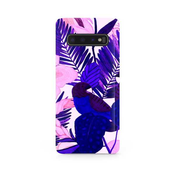 Purple Palm Leaf Samsung Galaxy S10 Phone Case