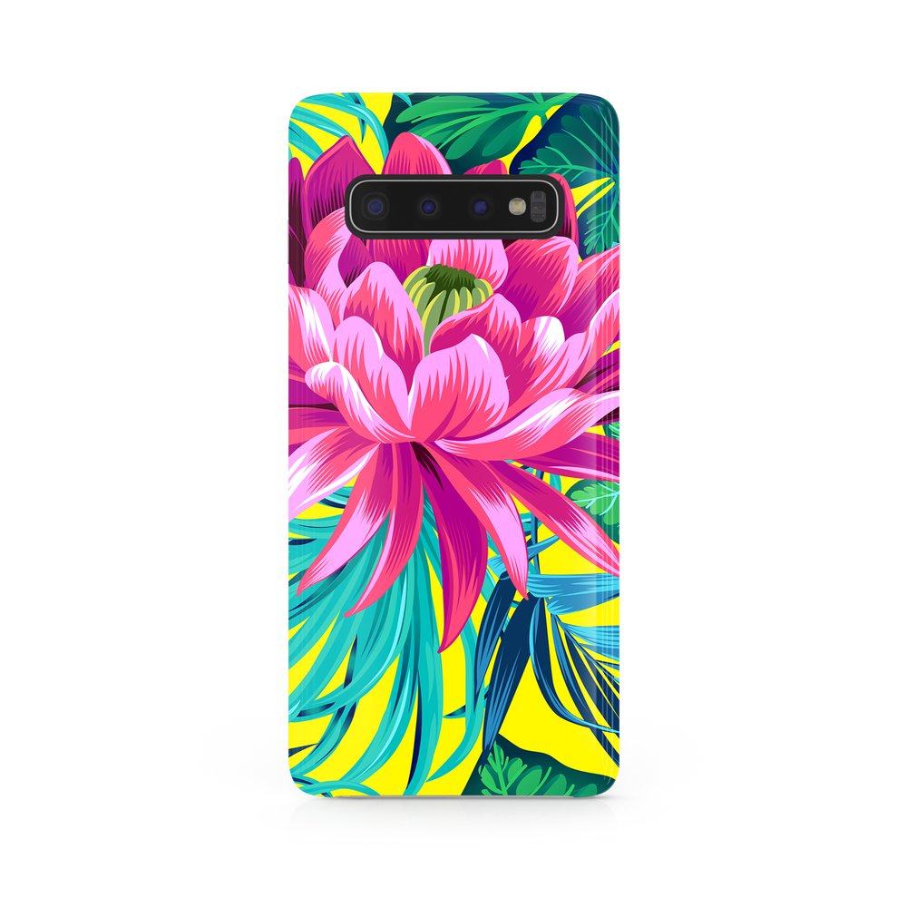 Pink Flower Samsung Galaxy S10 Phone Case