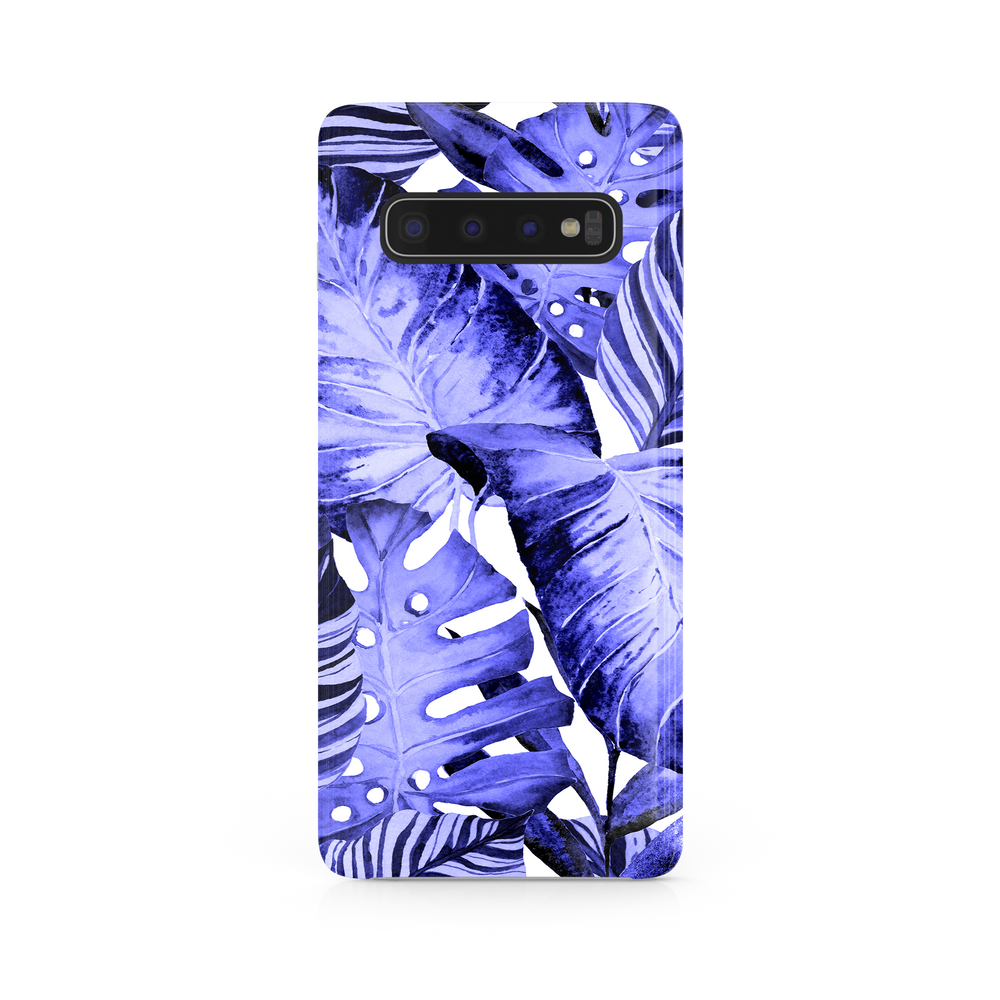 Purple Tropical Leaf Samsung Galaxy S10 Phone Case