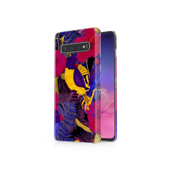 Painted Crimson Flower Samsung Galaxy S10 Phone Case
