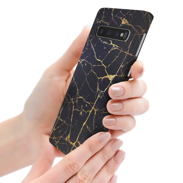 Black & Gold Marble Samsung Galaxy S10 Phone Case