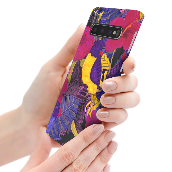 Painted Crimson Flower Samsung Galaxy S10 Phone Case