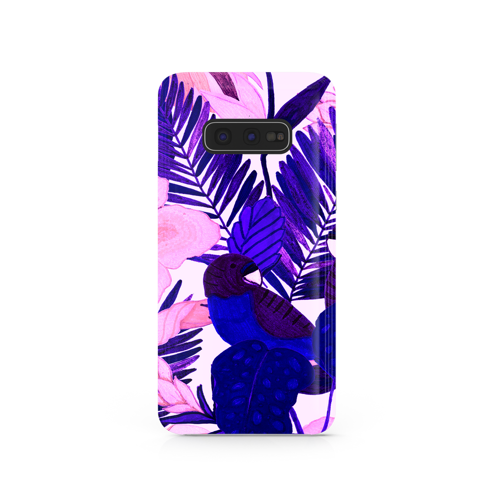 Purple Palm Leaf Samsung Galaxy S10e Phone Case