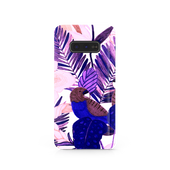 Purple and Pink Tropical Leaves Samsung Galaxy S10e Phone Case